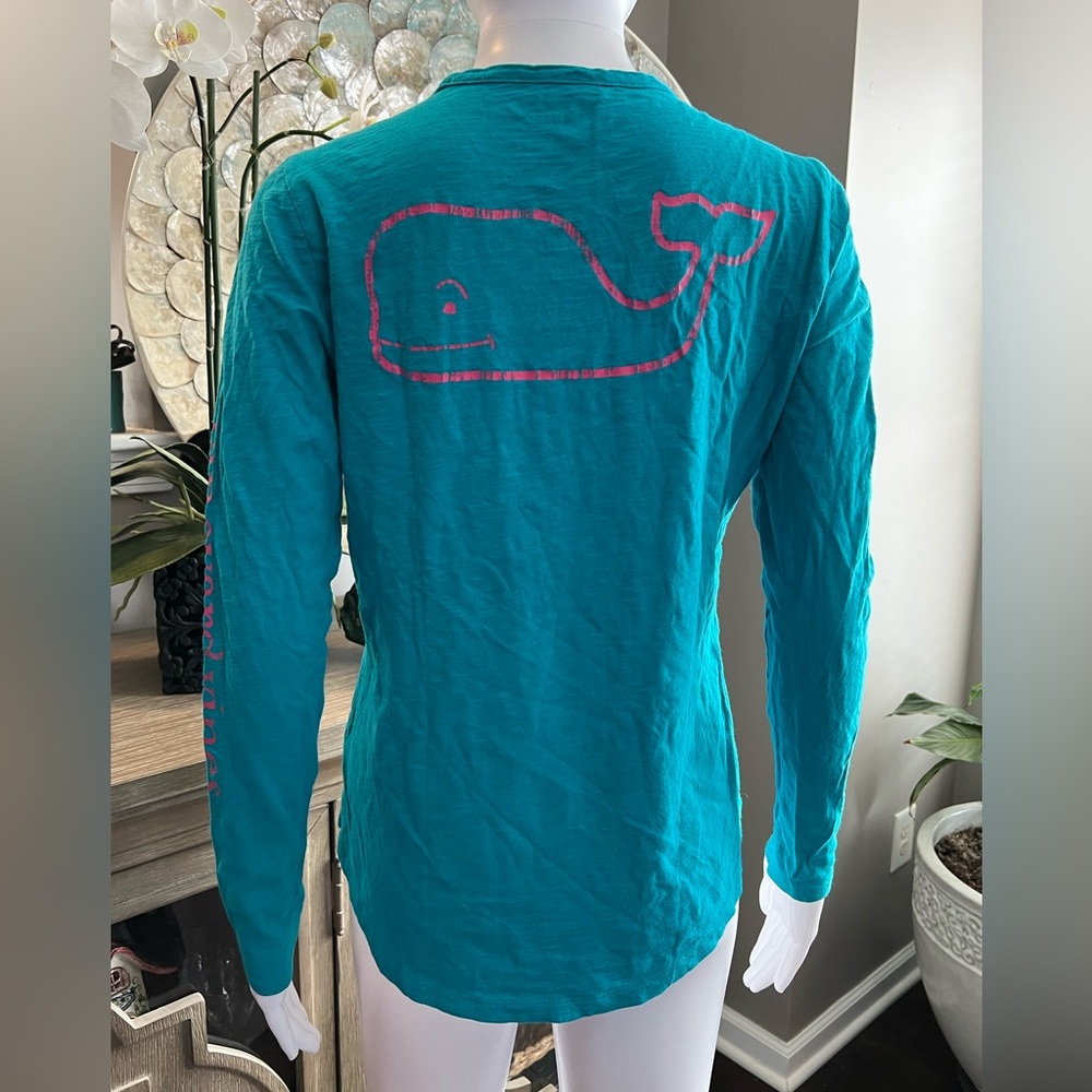 Teal Vineyard Vines Long Sleeve Tee